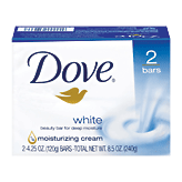 Dove  white beauty bar, 1/4 moisturizing cream Full-Size Picture